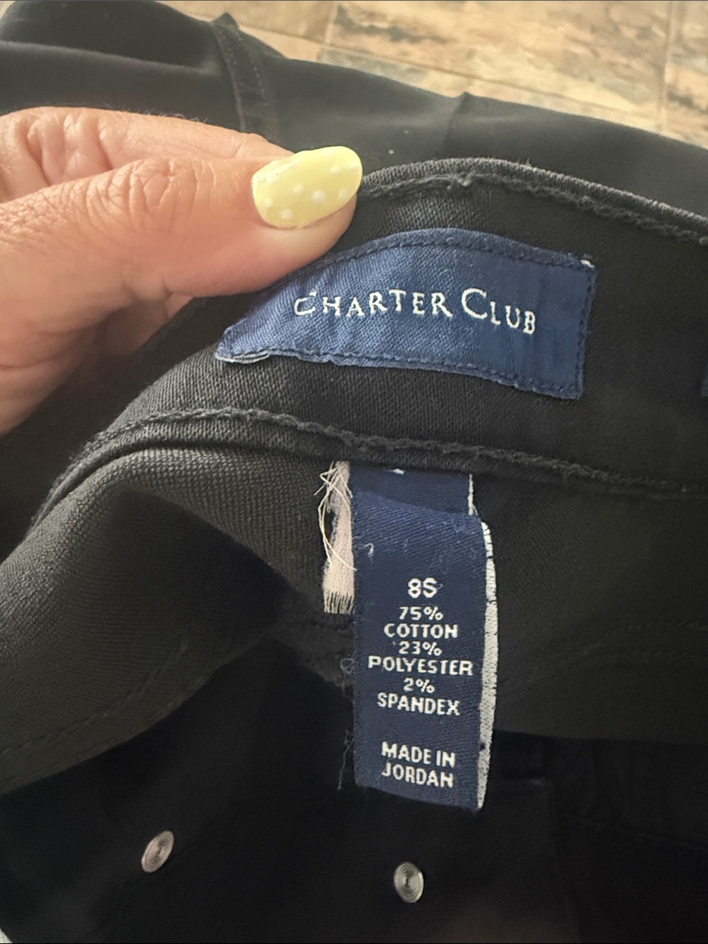 Charter Club Black Straight Jeans - Picture 2 of 4